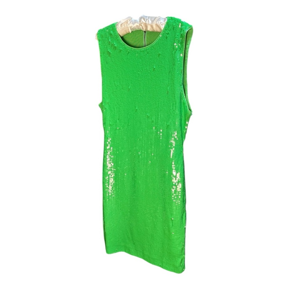 Alice + Olivia Vibrant Green Sequin Mini Dress